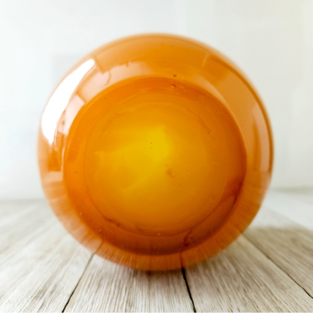 Vintage Golden Brown Hand Blown Glass Bowl Decorative Dish Planter - Picture 6 of 14